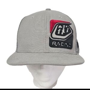 Troy Lee Designs Men's Gray One Size Biker Trucker Baseball Snap Back Mesh Hat